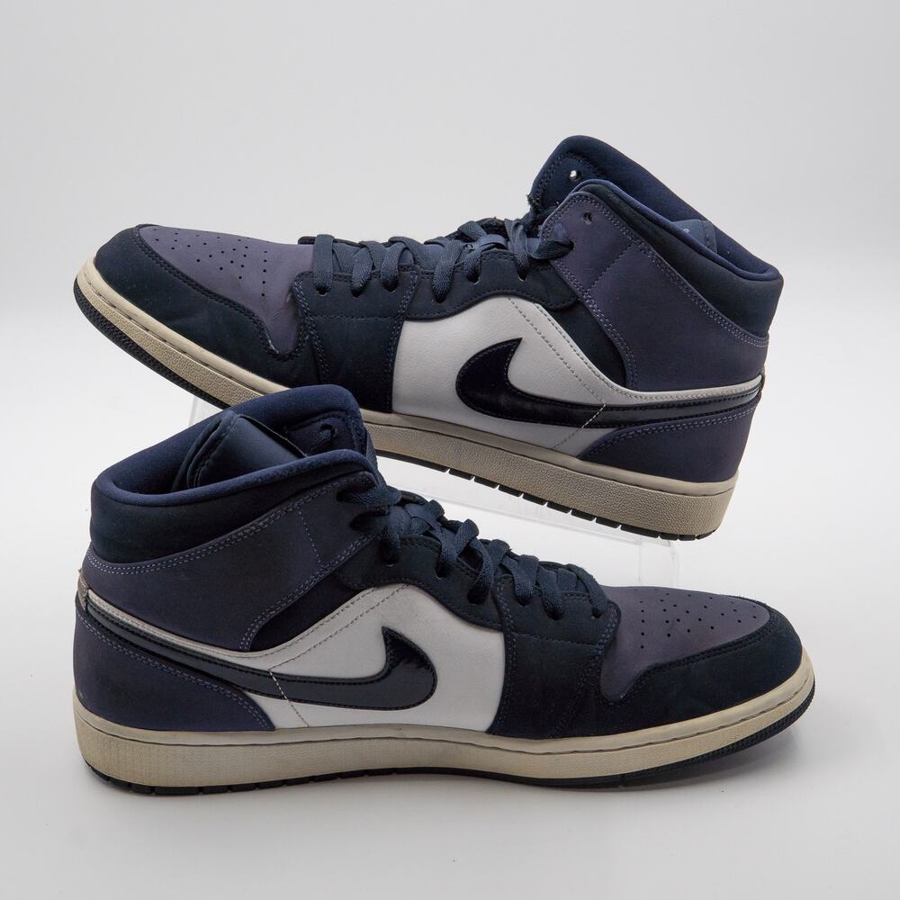Jordan 1 Mid Obsidian Sanded Purple Size 14 VNDS